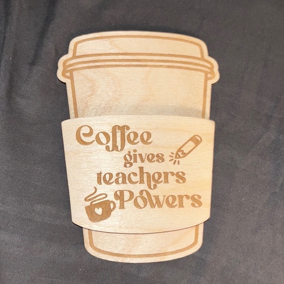 Handmade Wooden Gift Card Holder For Teachers Coffee Gift Card Holder - Picture 4 of 4